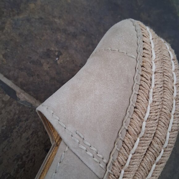 Prada Cream Nude Suede Espadrille Shoes - Picture 8 of 9